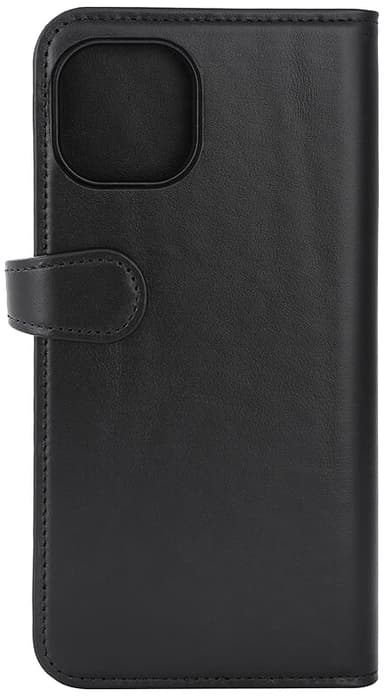 Buffalo iPhone 15 Plus 2-i-1 Leather MagSeries lommebokdeksel (sort)