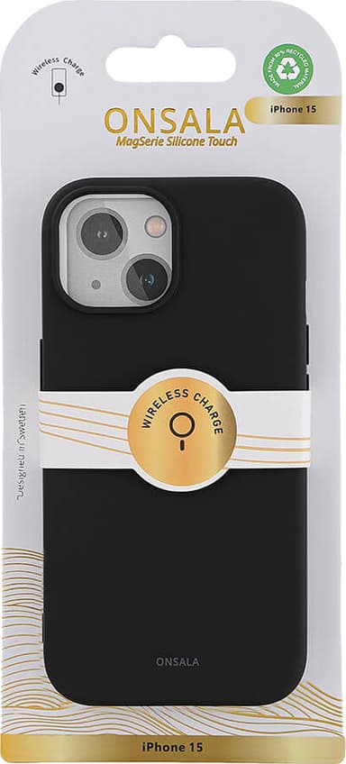 Onsala iPhone 15 Silicone deksel (sort)