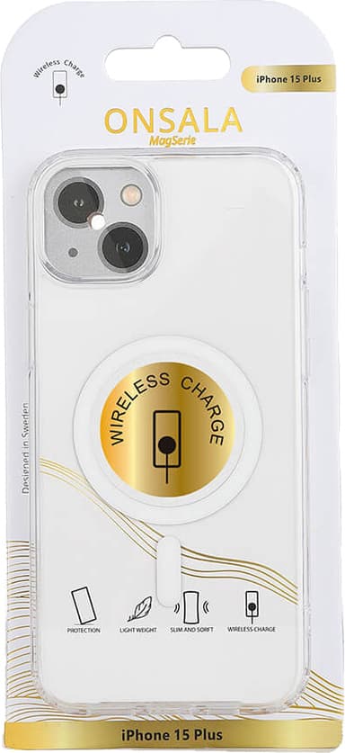 Onsala iPhone 15 Plus MagSeries deksel (gjennomsiktig)