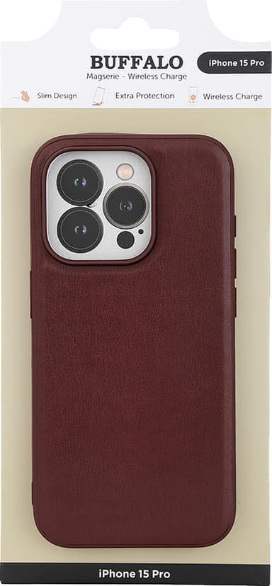 Buffalo iPhone 15 Pro MagSeries deksel (brun)