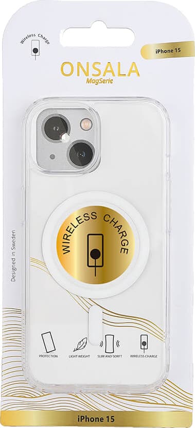 Onsala iPhone 15 MagSeries deksel (gjennomsiktig)