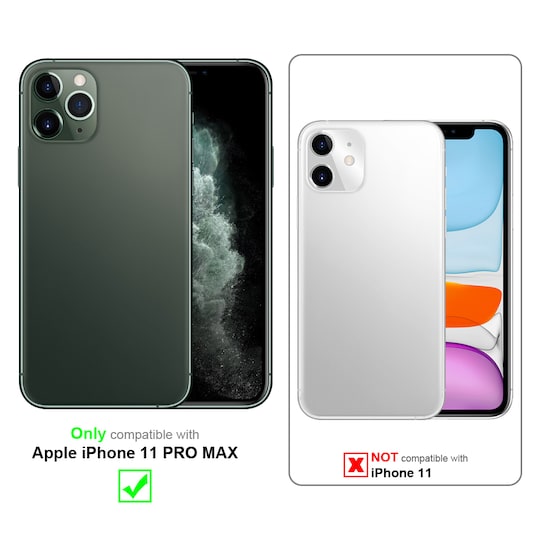 iPhone 11 PRO MAX silikondeksel case (svart)