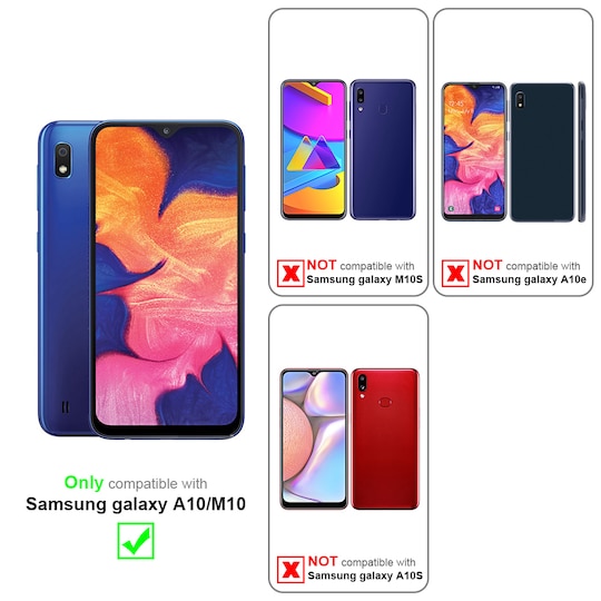 Samsung Galaxy A10 / M10 lommebokdeksel Blomster (rosa)