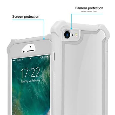iPhone 7 / 7S / 8 / SE 2020 Deksel Case Cover (grå)