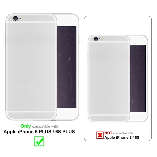 iPhone 6 PLUS / 6S PLUS lommebokdeksel case (rød)