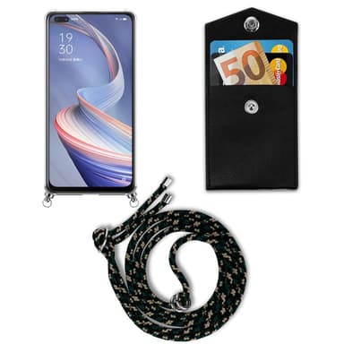 Oppo A92s Deksel med Halskjede (brun)