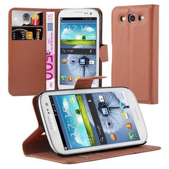 Samsung Galaxy S3 / S3 NEO lommebokdeksel etui (brun)