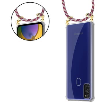 Samsung Galaxy M21 / M30s Deksel med Halskjede (rød)