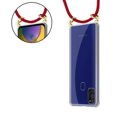 Samsung Galaxy M21 / M30s Deksel med Halskjede (rød)