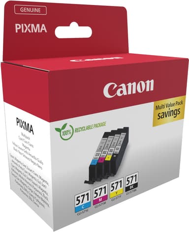 Canon blekkpatroner CLI-571 Cyan Magenta Gul Sort)