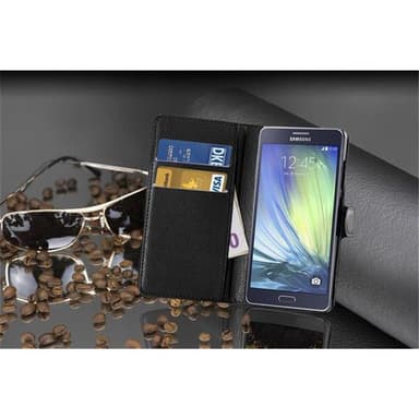 Samsung Galaxy A7 2015 lommebokdeksel etui (svart)
