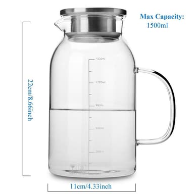 Karaffel Mugge Kaffekanne Tekanne med filter 1,8 l
