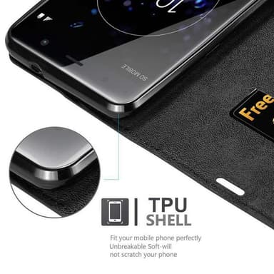 lommebokdeksel Sony Xperia XZ2 PREMIUM case (svart)