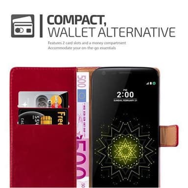LG G5 lommebokdeksel etui (rød)