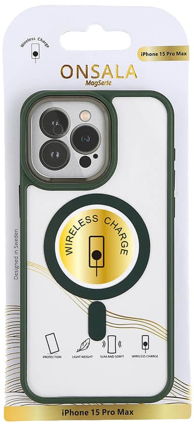 Onsala iPhone 15 Pro Max Bumb MagSeries deksel (grønn)