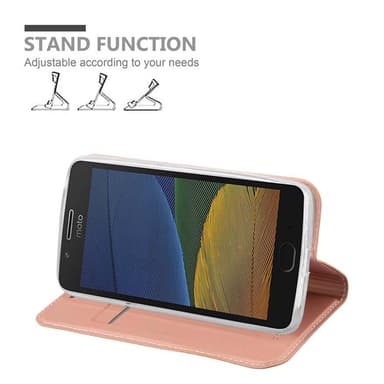 Motorola MOTO G5 lommebokdeksel etui (rosa)