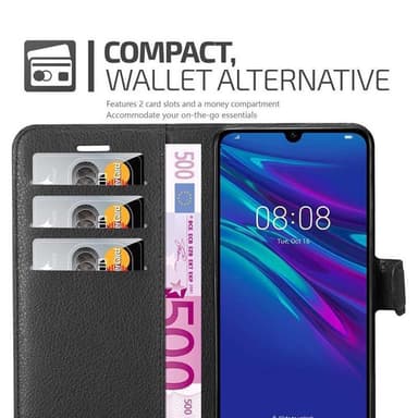 Huawei Y6 2019 lommebokdeksel etui (svart)