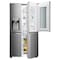 LG Instaview side-by-side-kjøleskap med fryser GSX961NSAZ