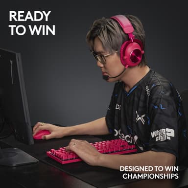 Logitech G PRO X TKL Lightspeed Tactile trådløst gamingtastatur (rosa)