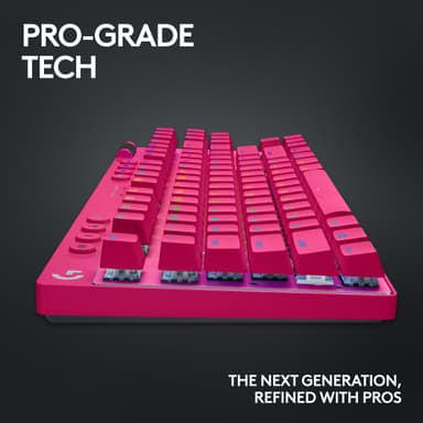 Logitech G PRO X TKL Lightspeed Tactile trådløst gamingtastatur (rosa)