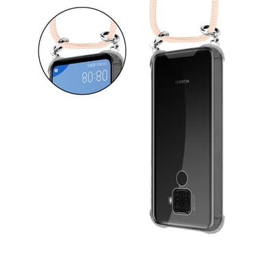 Huawei MATE 30 LITE Deksel med Halskjede (rosa)