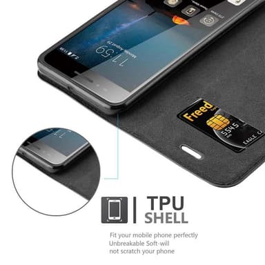 ZTE Blade A612 lommebokdeksel case (svart)
