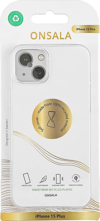 Onsala iPhone 15 Plus deksel (gjennomsiktig)