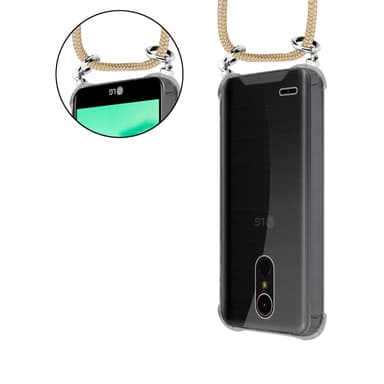 LG K10 2017 Deksel med Halskjede (brun)
