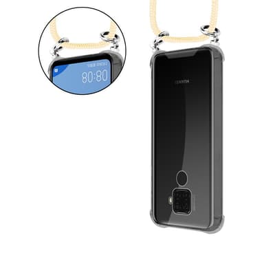 Huawei MATE 30 LITE Deksel med Halskjede (gul)