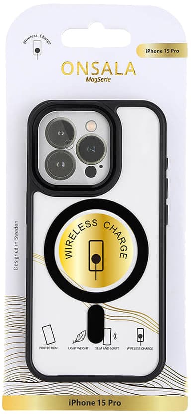 Onsala iPhone 15 Pro Bumb MagSeries deksel (sort)