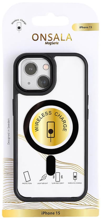 Onsala iPhone 15 Bumb MagSeries deksel (sort)