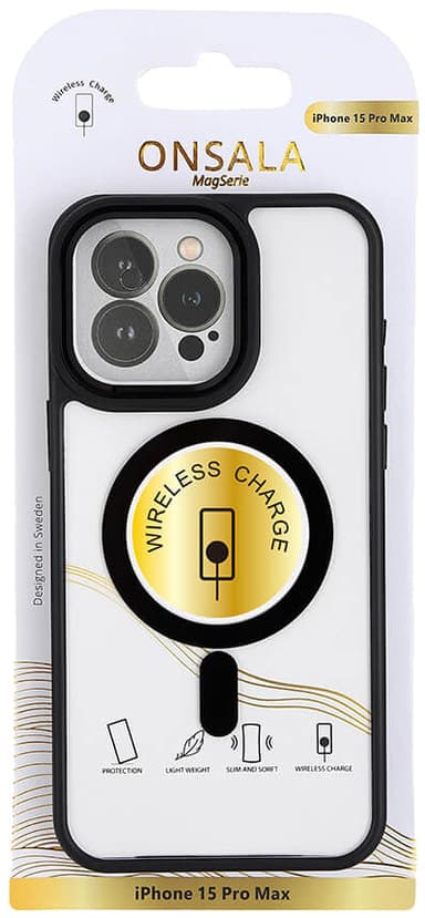 Onsala iPhone 15 Pro Max Bumb MagSeries deksel (sort)