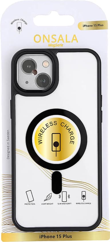Onsala iPhone 15 Plus Bumb MagSeries deksel (sort)