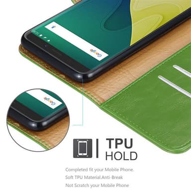WIKO VIEW XL lommebokdeksel etui (grønn)
