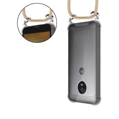 Motorola MOTO G5 Deksel med Halskjede (brun)