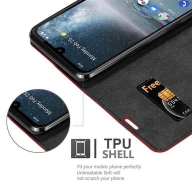 Nokia 4.2 lommebokdeksel case (rød)