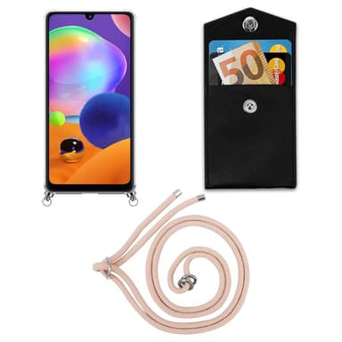 Samsung Galaxy A31 Deksel med Halskjede (rosa)