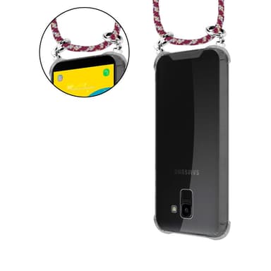 Samsung Galaxy J6 2018 Deksel med Halskjede (rød)