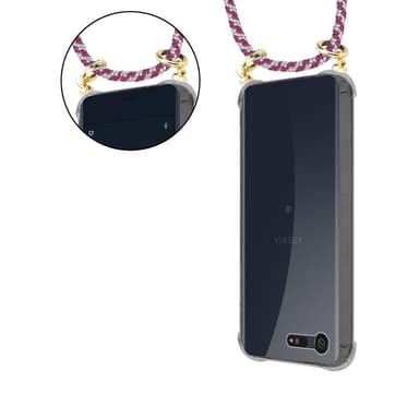 Sony Xperia X COMPACT Deksel med Halskjede (rød)