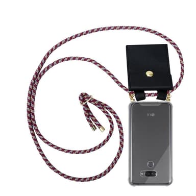 LG K50 Deksel med Halskjede (rød)