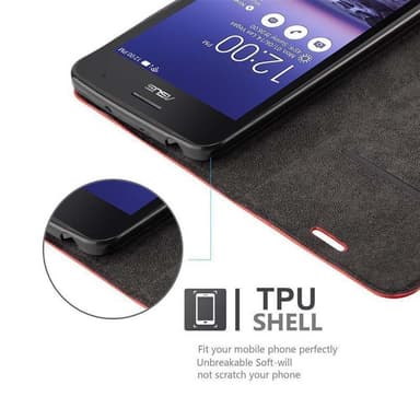 Asus ZenFone 5 2014 lommebokdeksel case (rød)