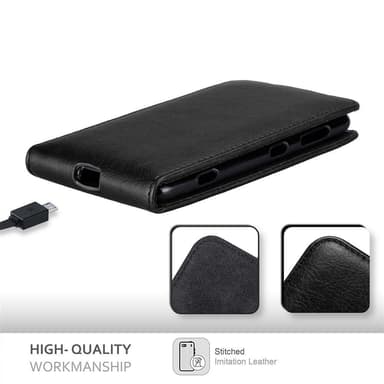 Nokia Lumia 625 deksel flip cover (svart)