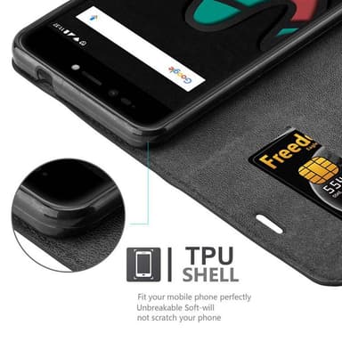 WIKO UPULSE lommebokdeksel case (svart)