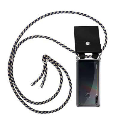 Huawei P40 LITE E Deksel med Halskjede (blå)