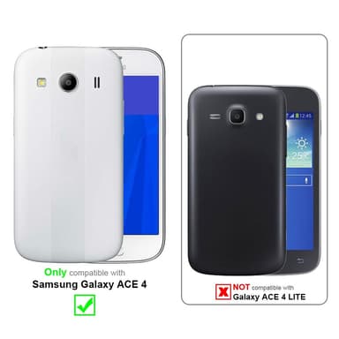 Samsung Galaxy ACE 4 Deksel Flip Case (svart)