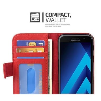 Samsung Galaxy A5 2017 lommebokdeksel case (rød)