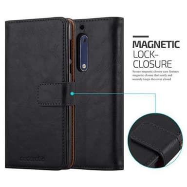 Nokia 5 2017 lommebokdeksel etui (svart)