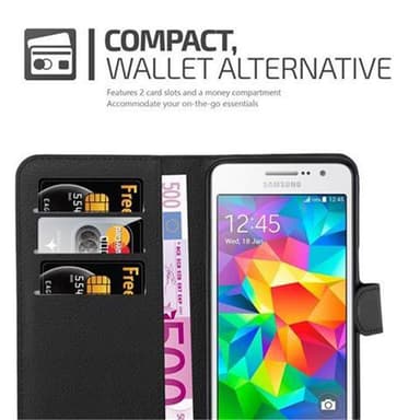 Samsung Galaxy GRAND PRIME lommebokdeksel etui (svart)