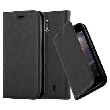 Nokia 1 2018 lommebokdeksel case (svart)