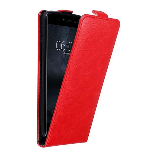 Nokia 6 2017 deksel flip cover (rød)